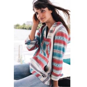 Faherty Baja Poncho in Sunrise Saltillo S